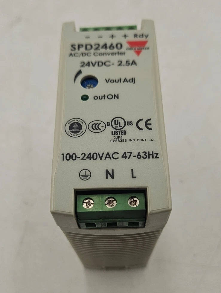 Carlo Gavazzi SPD24601 24VDC 2.5A Switching Power Supply DIN AC/DC Converter Used