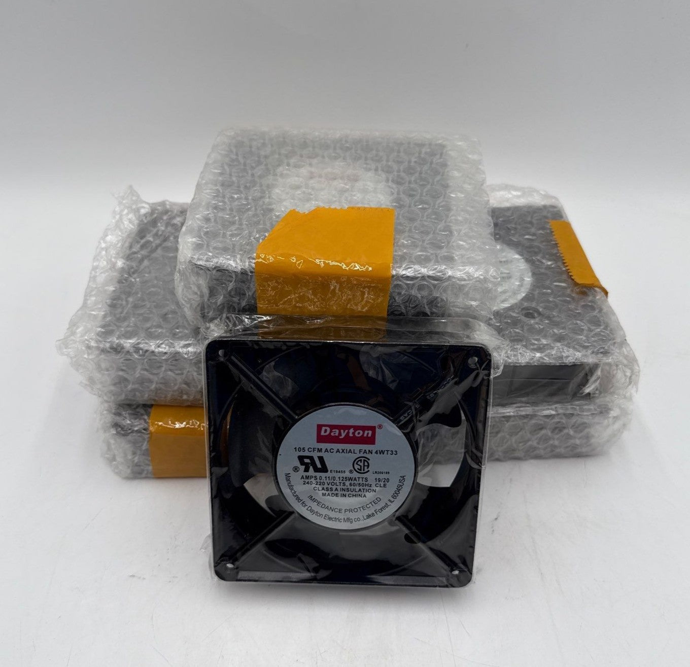 Dayton 4WT33 AC Axial Fan 150CFM 220V Aluminum Frame 125W Square