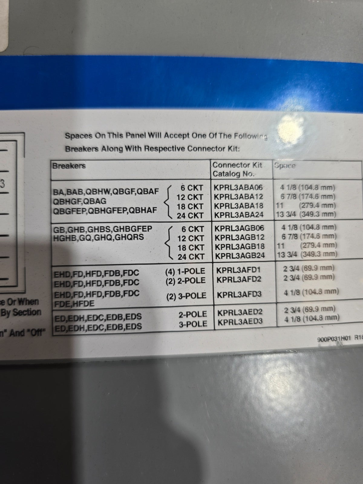 Eaton PRL3A Panelboard 400A 480V 3PH 3W MCB 400 Amp Panel HFD3225 225 Amp Used