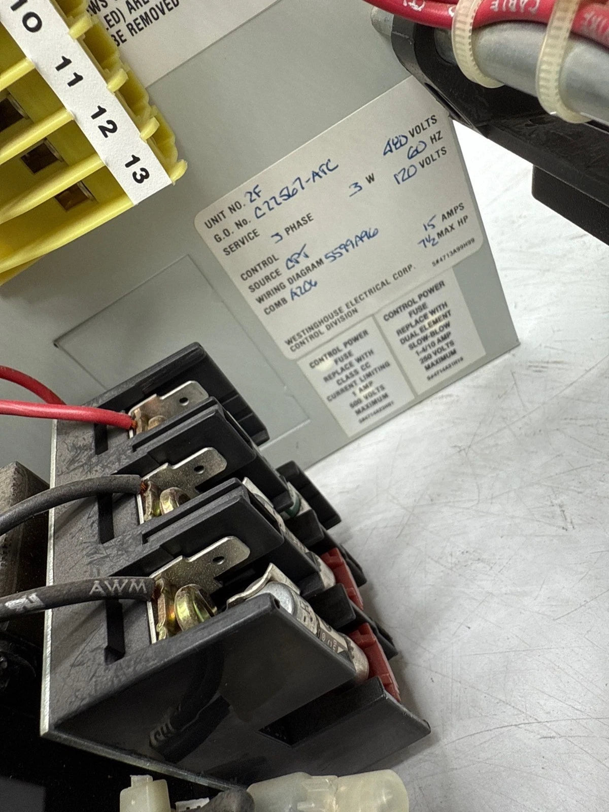 Eaton Freedom 2100 15A 12" MCC Combo Bucket HMCP015E0C Size 1 A200M1CAC 15 Amp Used