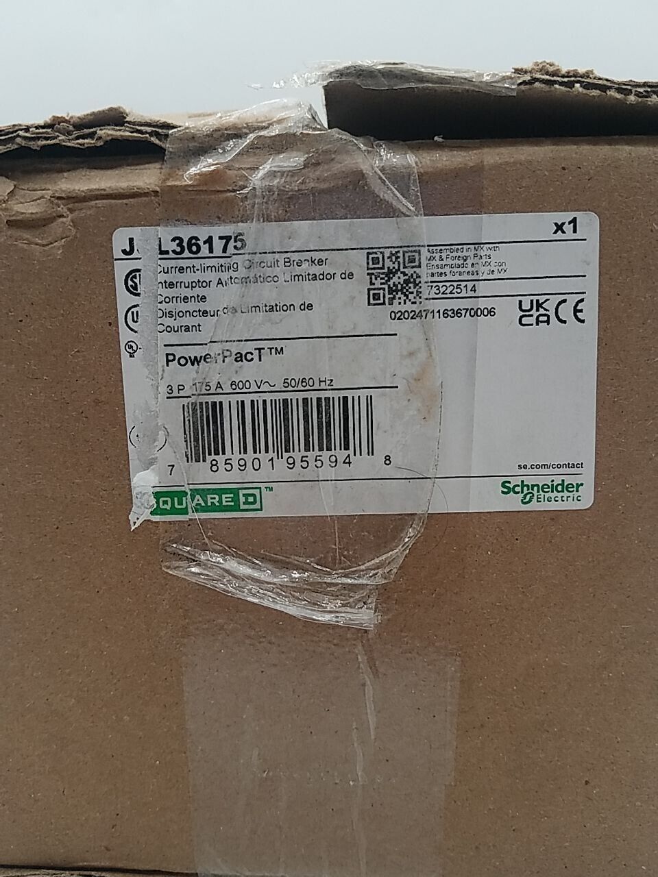 Square D JJL36175 New