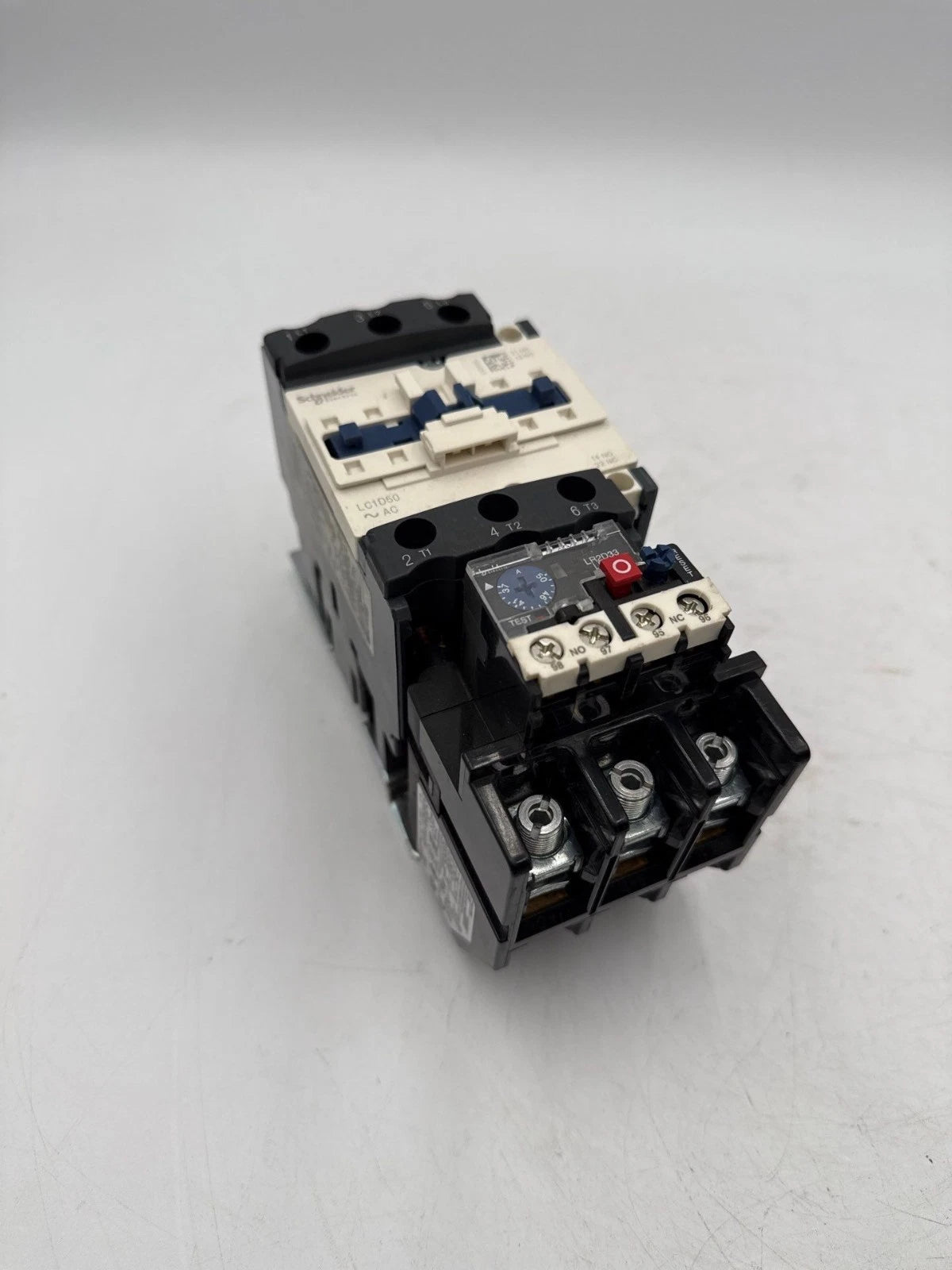 Schneider LC1D50 Starter 70A 3P 600V Coil 120V LC1D50G7 Overload LRD3357 Used