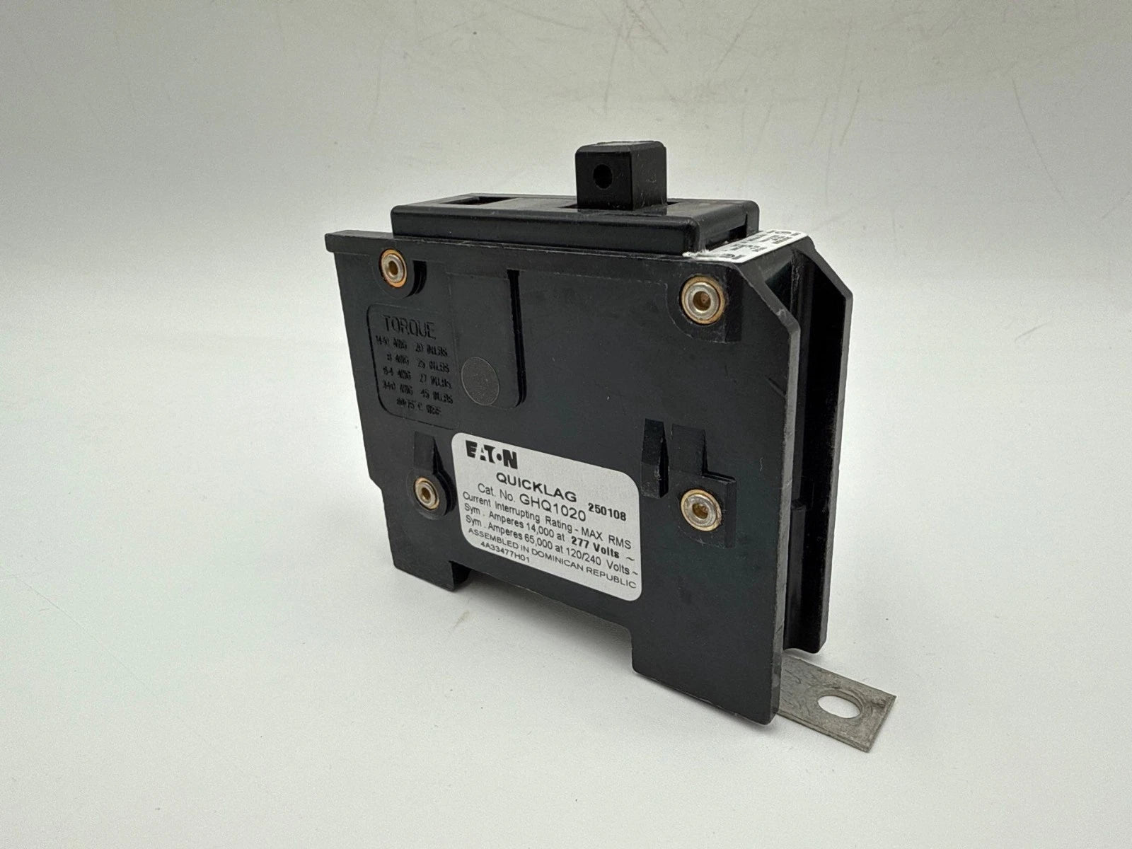 Eaton GHQ1020 Bolt On Circuit Breaker 20A 1P 277V GHQ 20 Amp 1 Pole New Take Out New