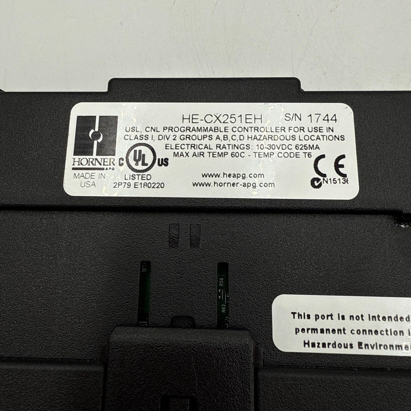 Horner HE-CX251 RCX with Full Ethernet 256K Logic Memory Programmable Controller Used