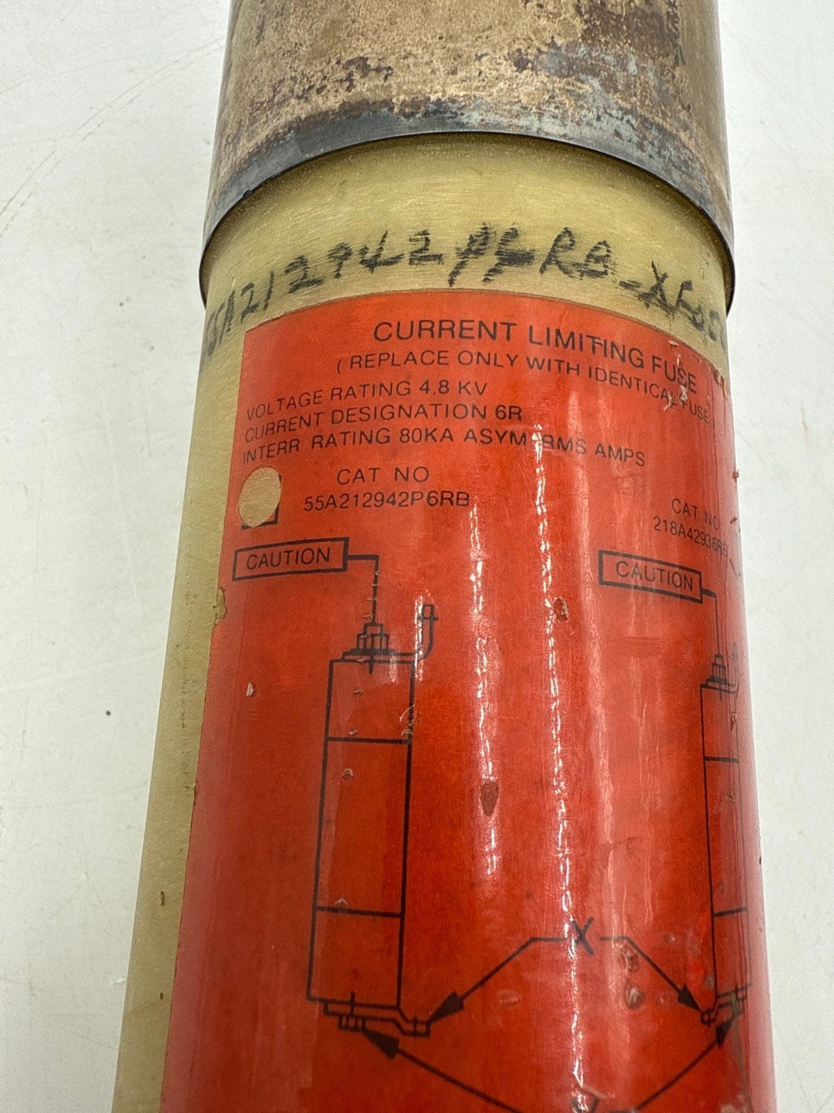 GE 55A212942P6RB Current Limiting Fuse 5kV 170A Meduim Voltage Limitamp Used