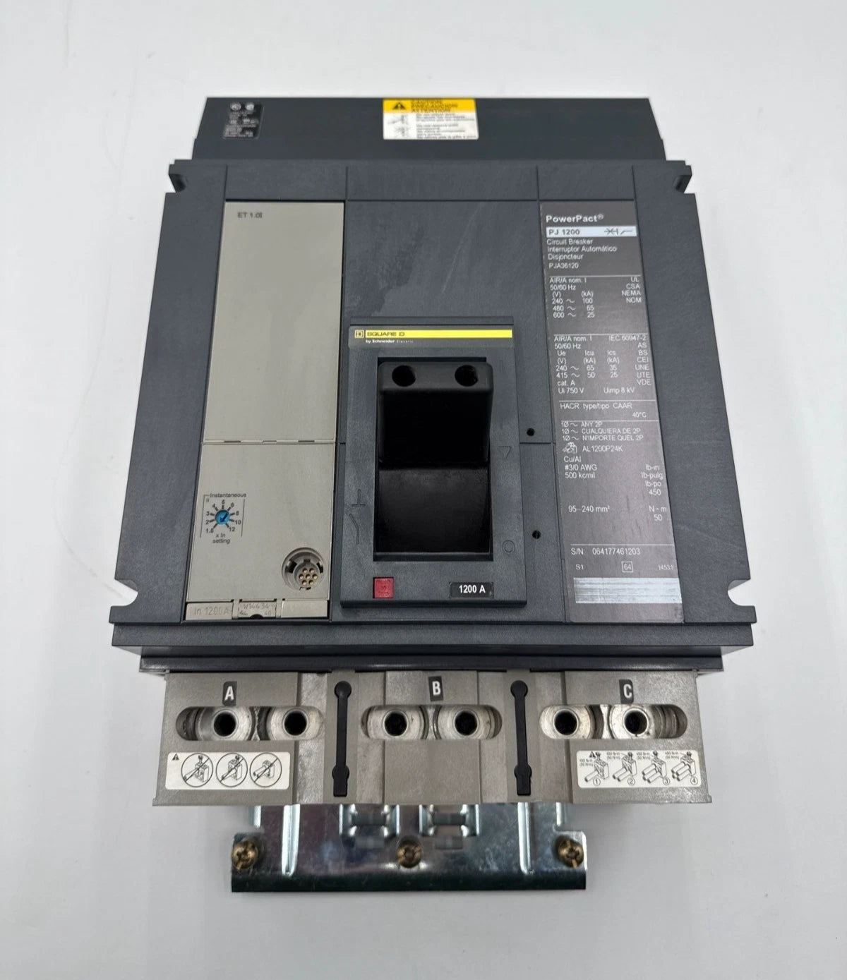 Sq D PJA36120 I‑Line Circuit Breaker 1200A 3P 600V PJA 1200 Amp PowerPact New New