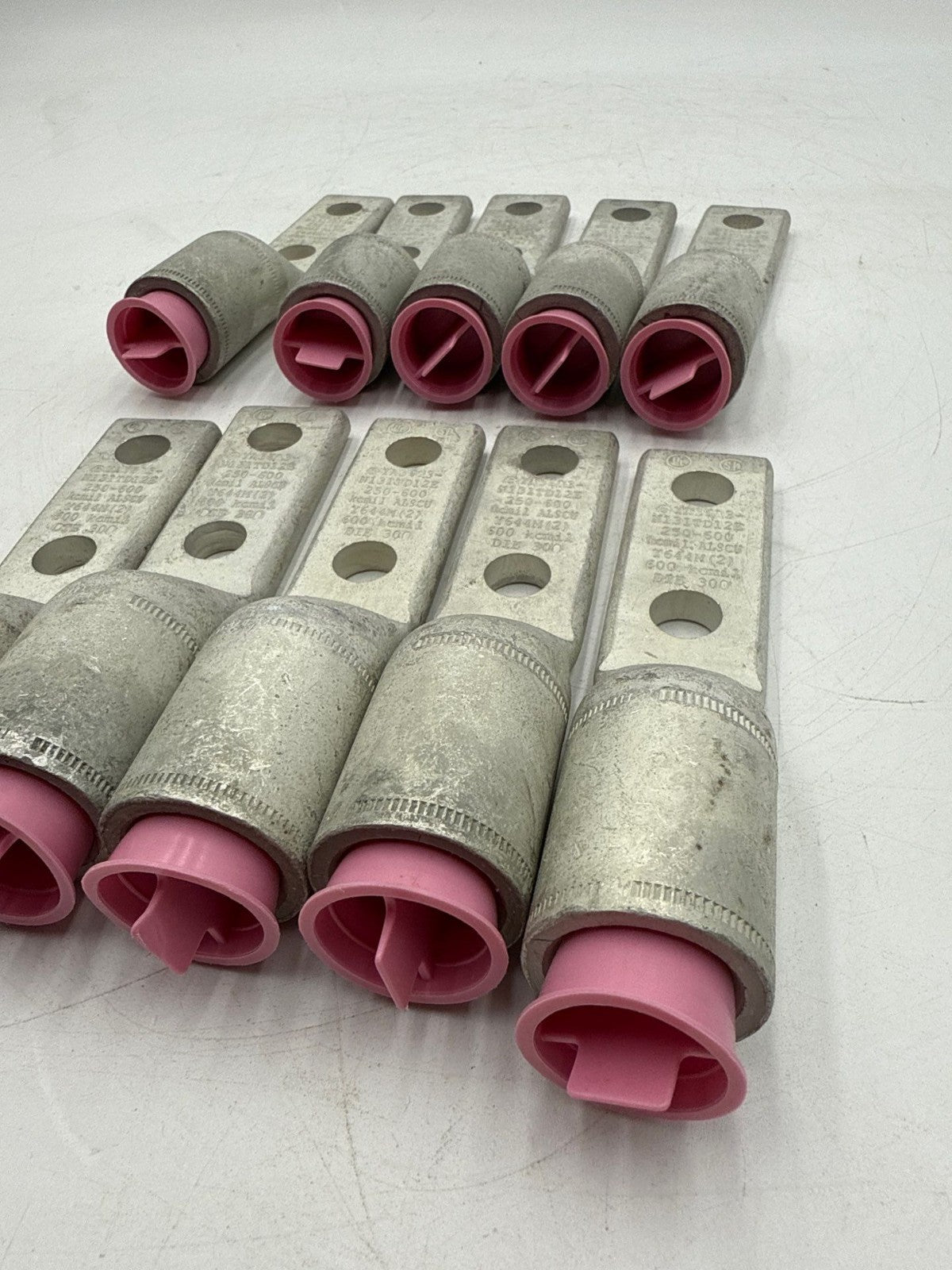 10PC Burndy YA36A3N131TD12E 2 Holes Aluminum Compression Lug Terminal Lot of 10 New