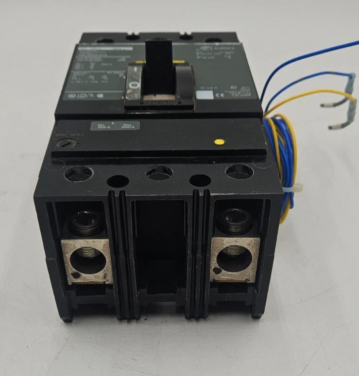 Square D KAL262001212 Circuit Breaker 200A 2P 600V KAL 200 Amp 2 Pole w/ AUX Used