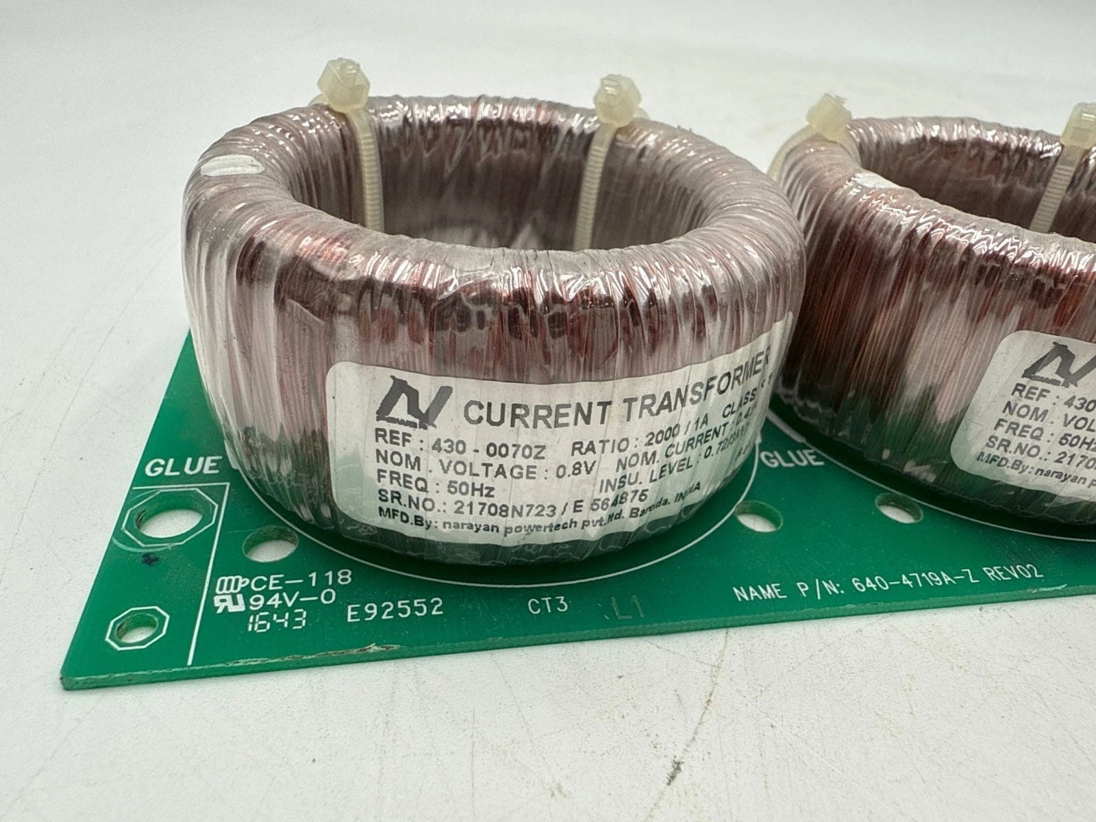 APC 640-4179A-Z Symmetra PX Coil Board 430-0070Z Current Transformer 2000:1A Used