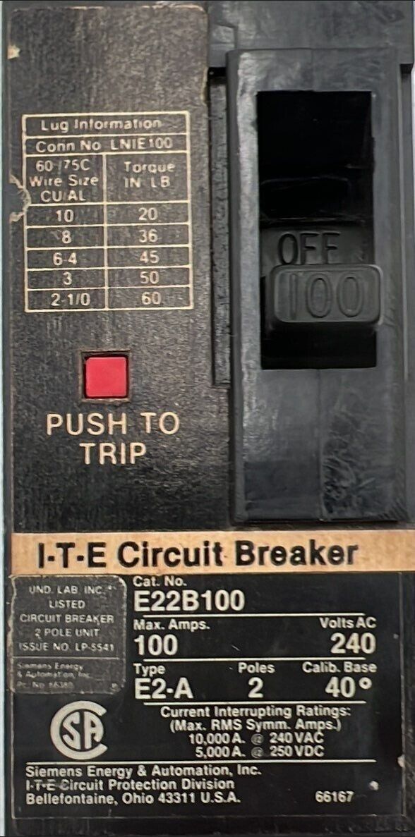 Siemens E22B100 Used