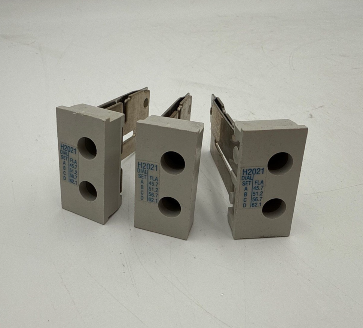 3PC Cutler Hammer H2021 Overload Relay Heater Element Freedom Series 45.7-62.1A Used