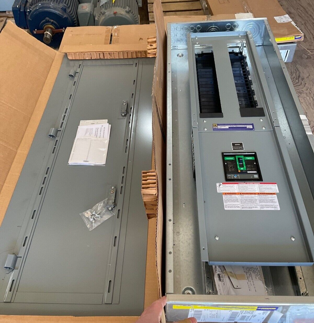 Sq D NF Panelboard 250A 480/277V 3PH 4W 42 Cir Main JDP36250 MCB Indoor Encl P676 New