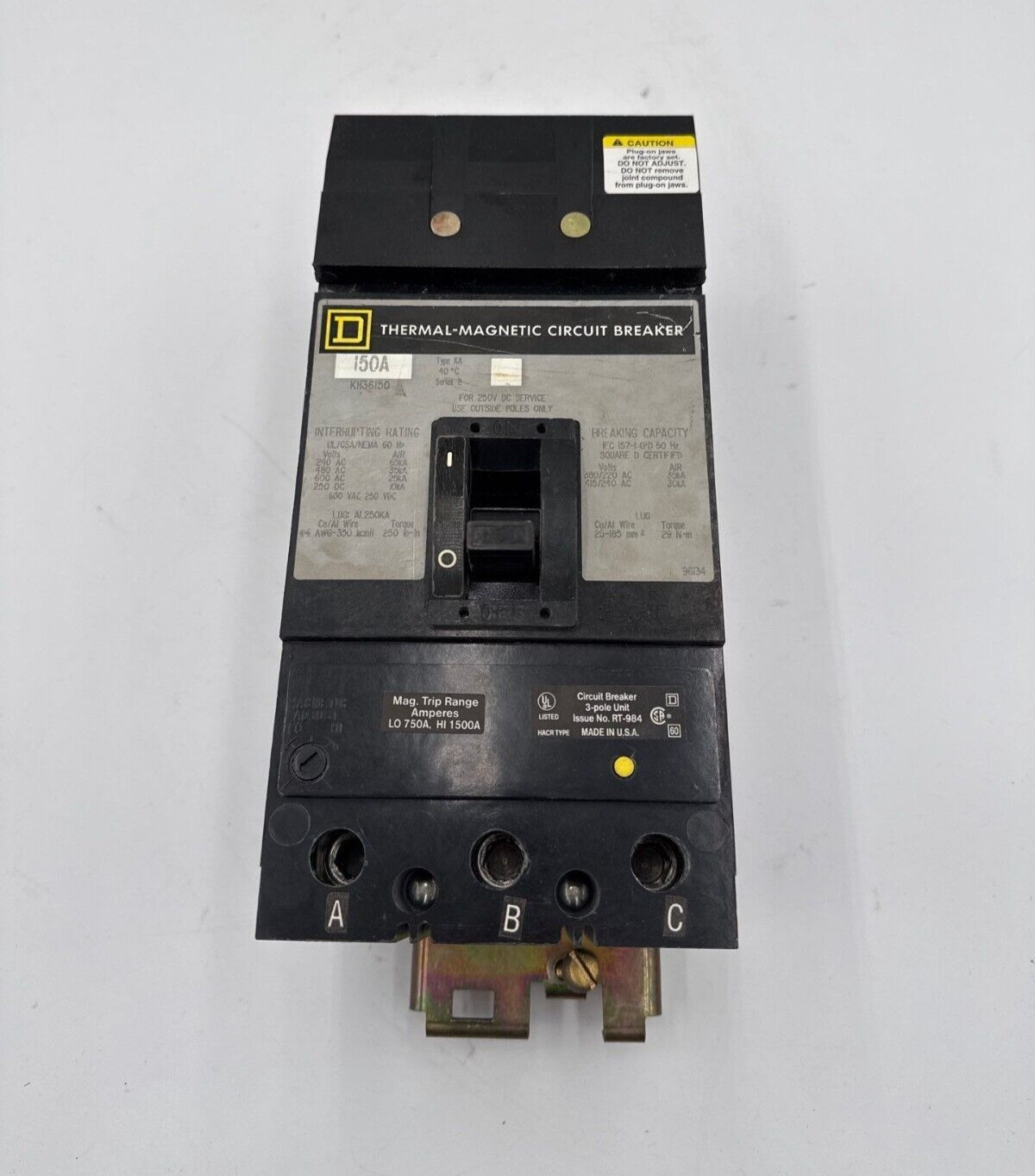 Square D KH36150 Used