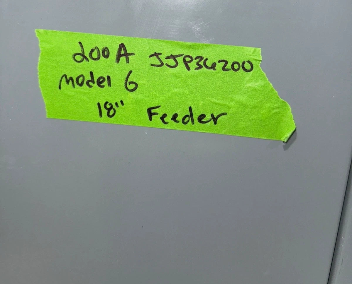 18" Square D Model 6 200 Amp Feeder MCC Bucket JJP36200 Breaker 200A JJP New