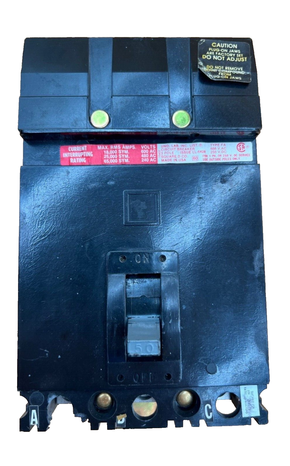 Square D FH36050 Used