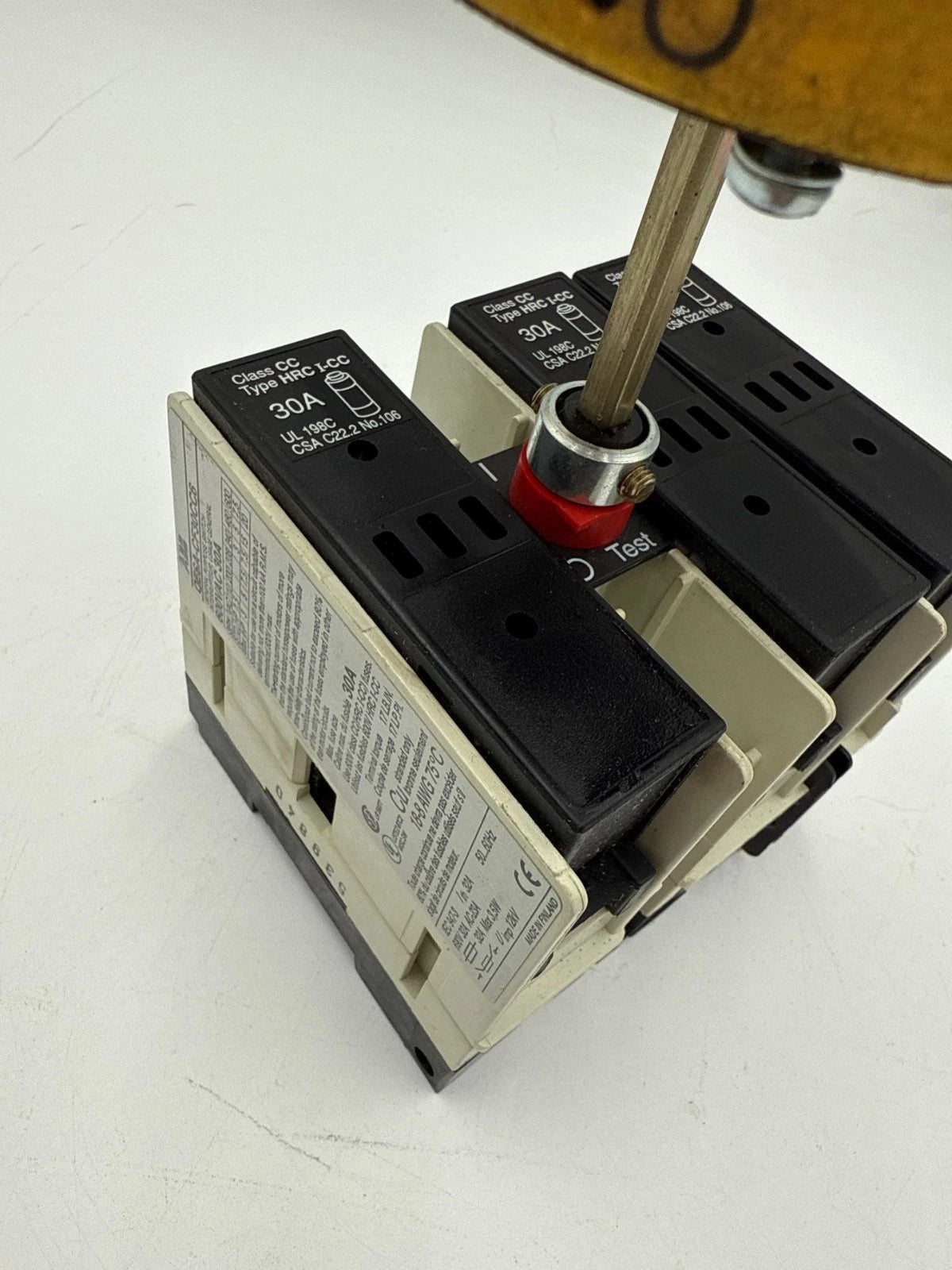 ABB OESA-CF30CC6 Disconnect Switch 30A 3P 600V Fused 3PH 7.5HP 30 Amp 3 Pole Used