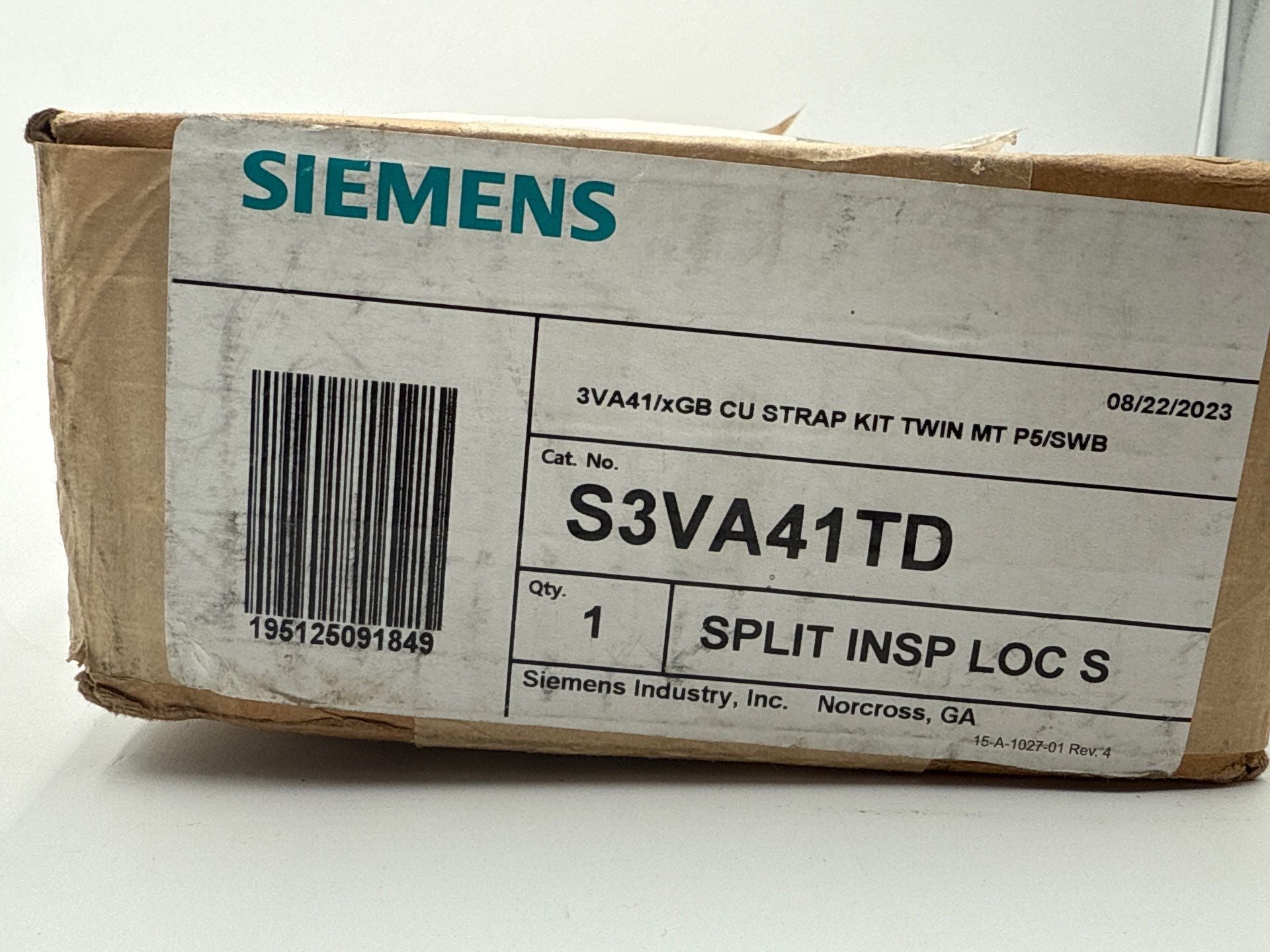 Siemens S3VA41TD Mounting Hardware Strap Kit 125A Twin for 3VA41 and XGB Frames New