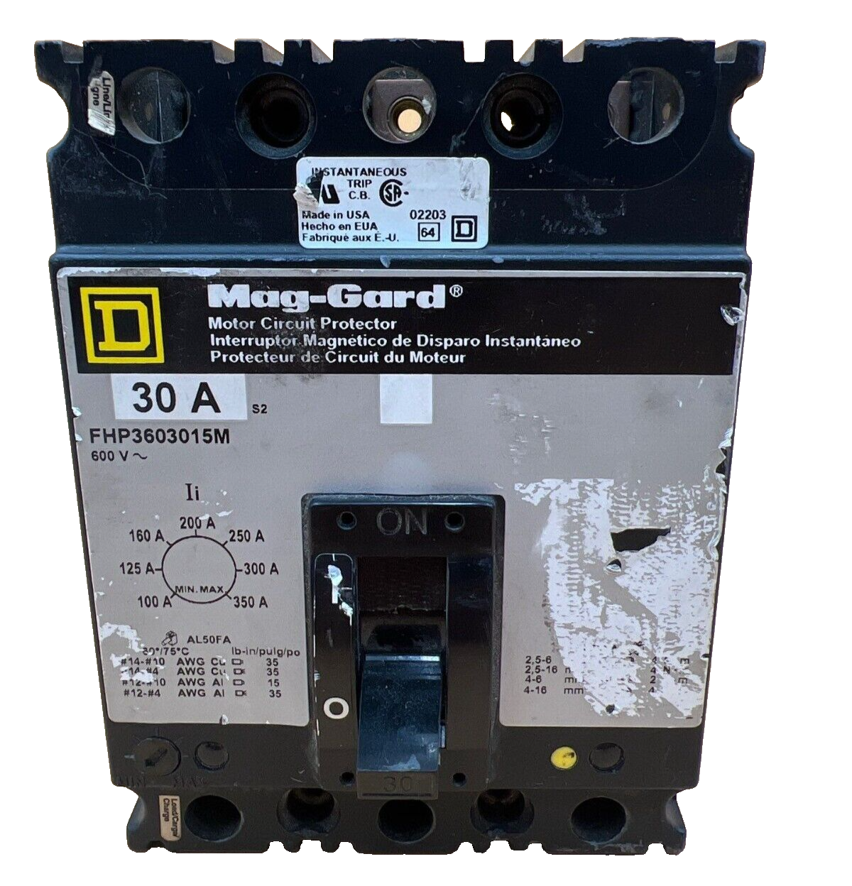 Square D FHP3603015M Used