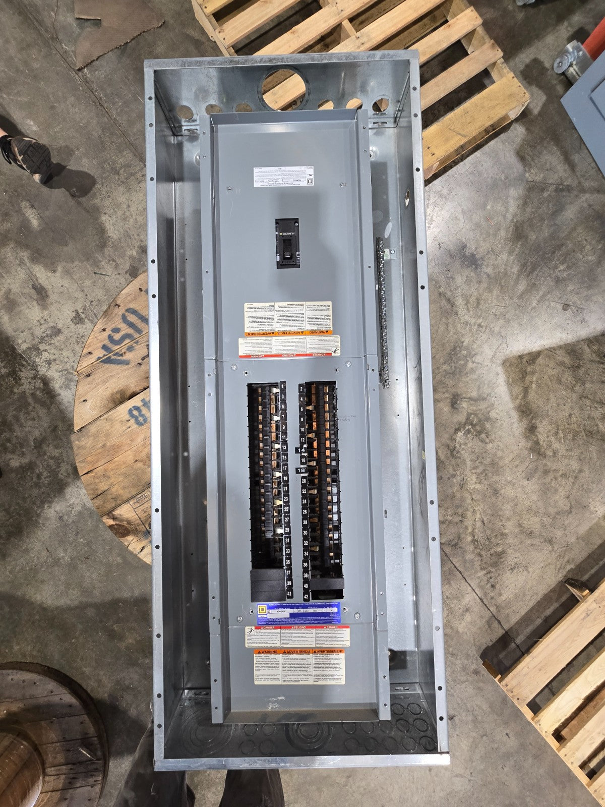 Square D NQ442L2C Panelboard 225A 240V 3PH 4W 42 Cir MCB Panel QJL32150 150 Amp Used