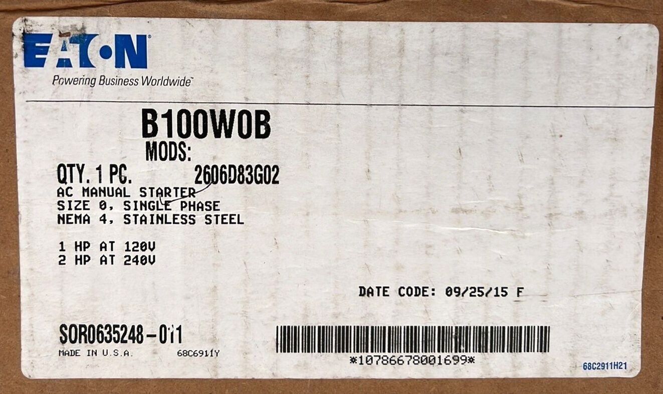 Eaton B100W0B New