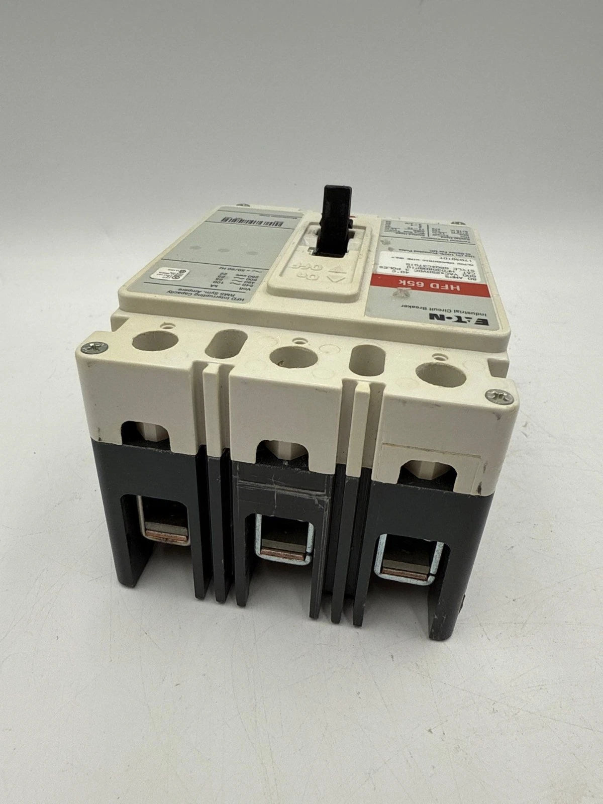Eaton HFD3080BP10 Circuit Breaker 80A 3P 600V 3PH HFD 65k 80 Amp 3 Pole Used