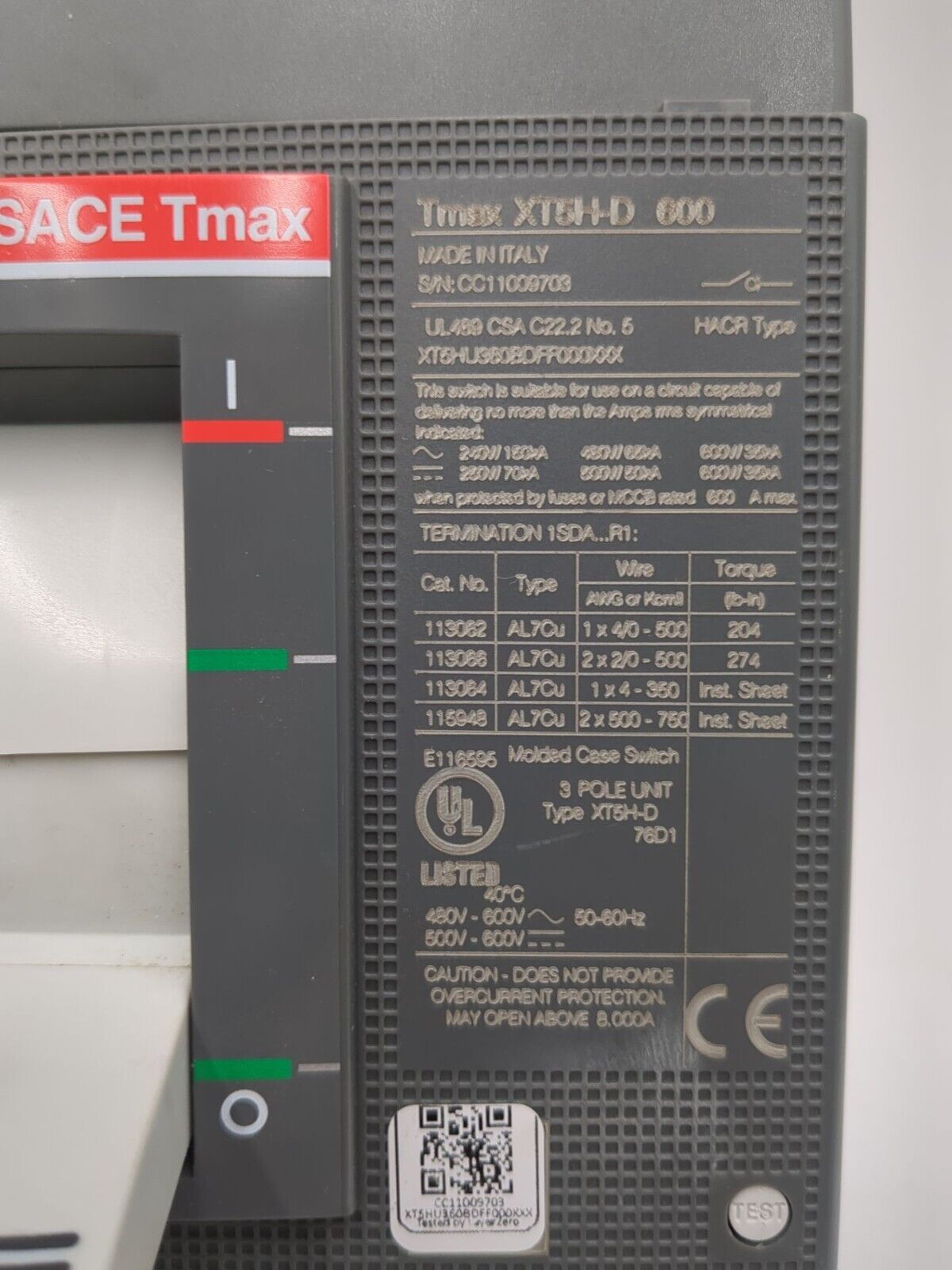 ABB XT5HU360BDFF000XXX New