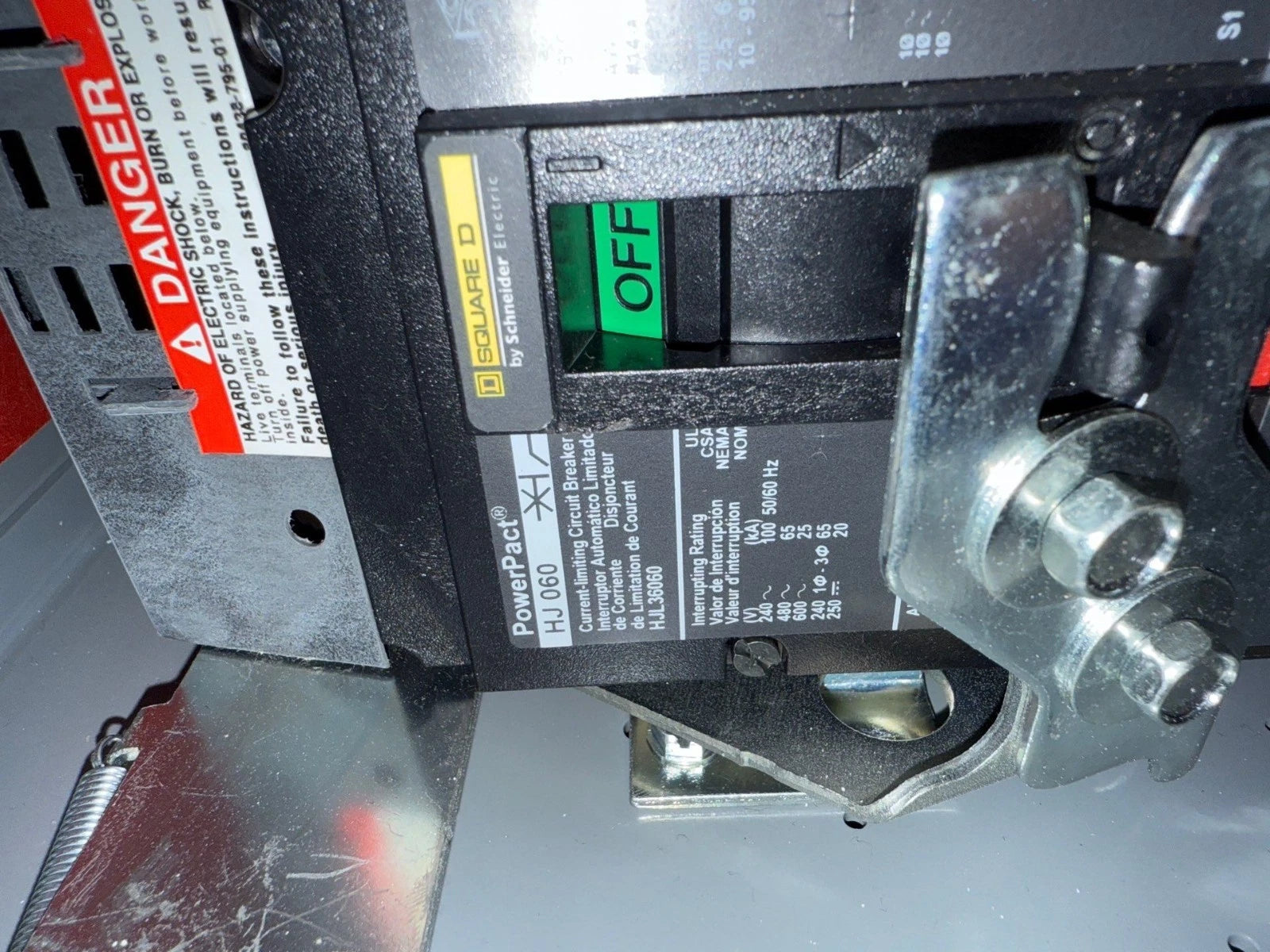 6" Square D Model 6 60A MCC Feeder Bucket 60 Amp HJL36060 Breaker HJL New