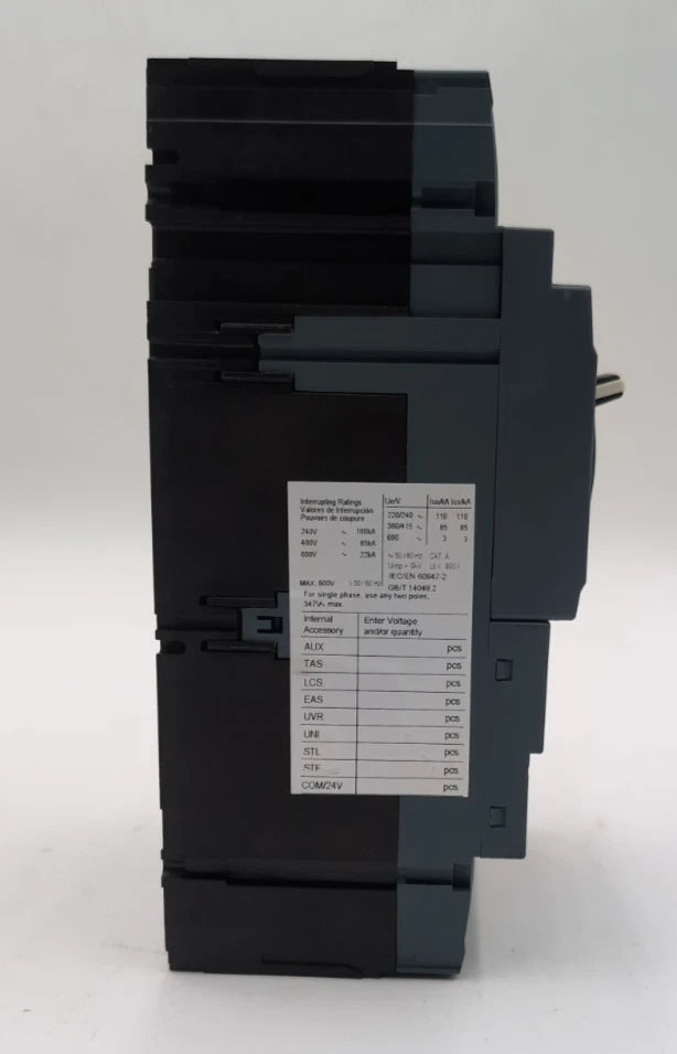 Siemens 3VA6225-6HN31-0AA0 Circuit Breaker 250A 3P 600V 3PH LSI Trip NEW New