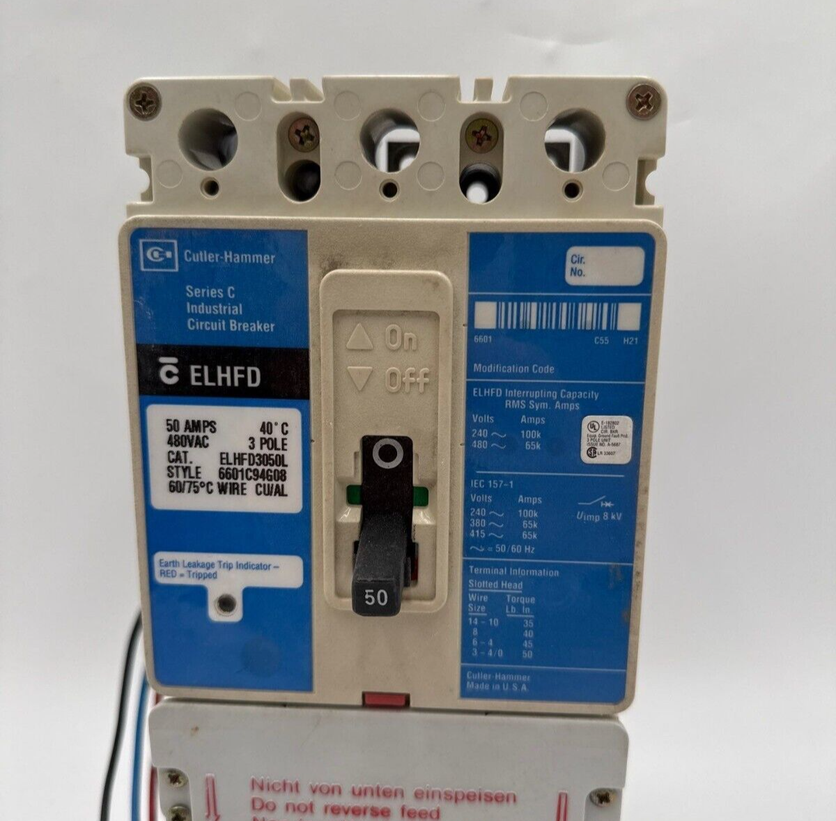 Cutler-Hammer ELHFD3050L Used