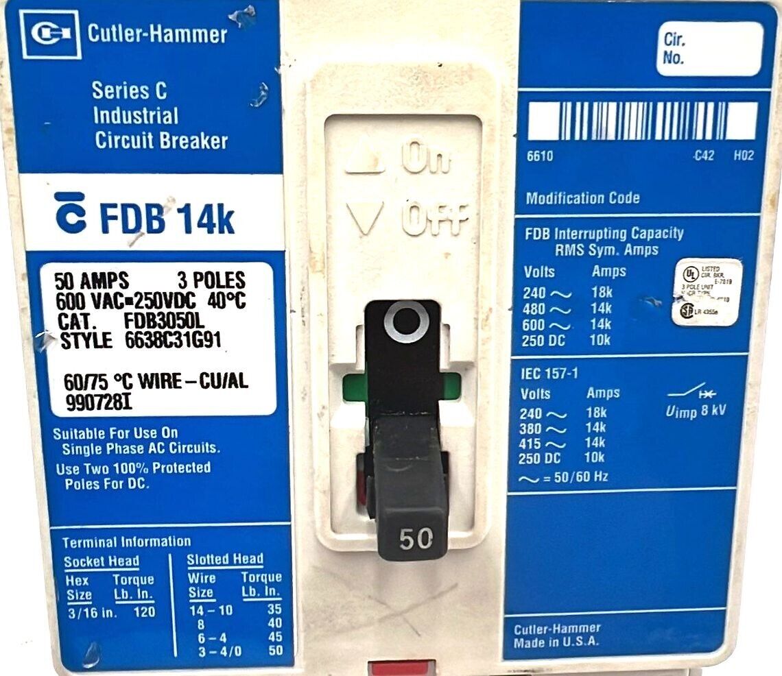 Cutler-Hammer FDB3050L Used