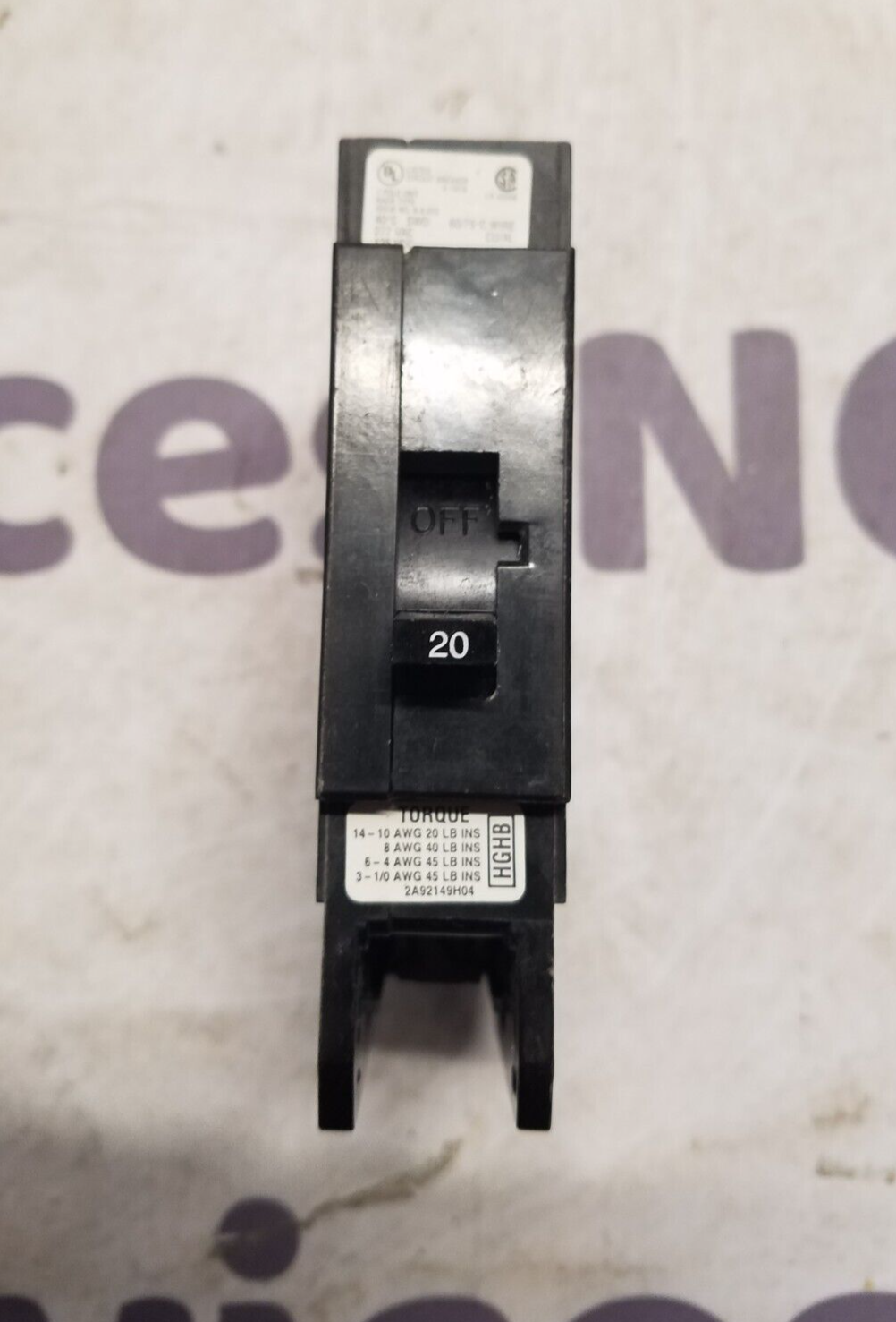 Cutler-Hammer HGHB1020 Used