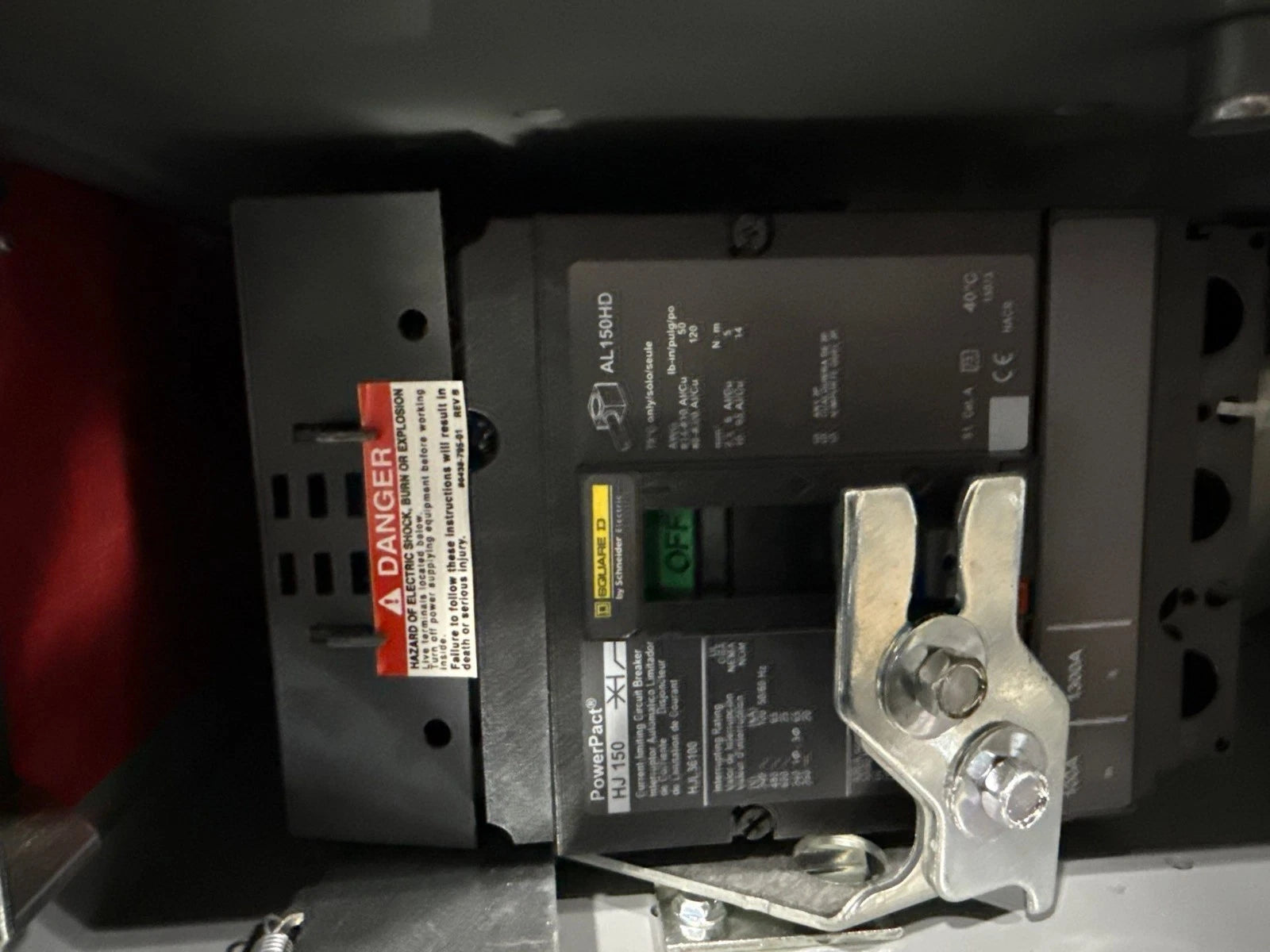 6" Square D Model 6 100A Feeder MCC Bucket HJL36100 Breaker 100 Amp HJL New