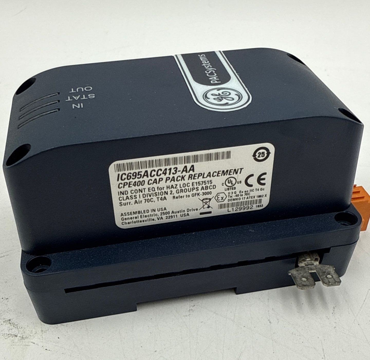 GE PacSystems IC695ACC403-AA CPE400 Energy Pack Asm IC695ACC413-AA Used