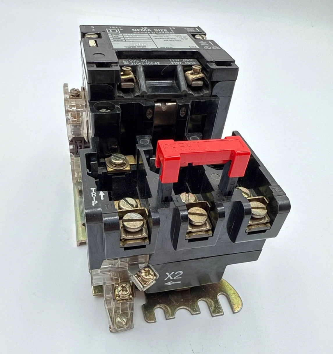 Square D 8536 SCO3 S NEMA Size 1 Starter 27A 10HP 3P 600V Coil 110/120V 8536SC03 Used