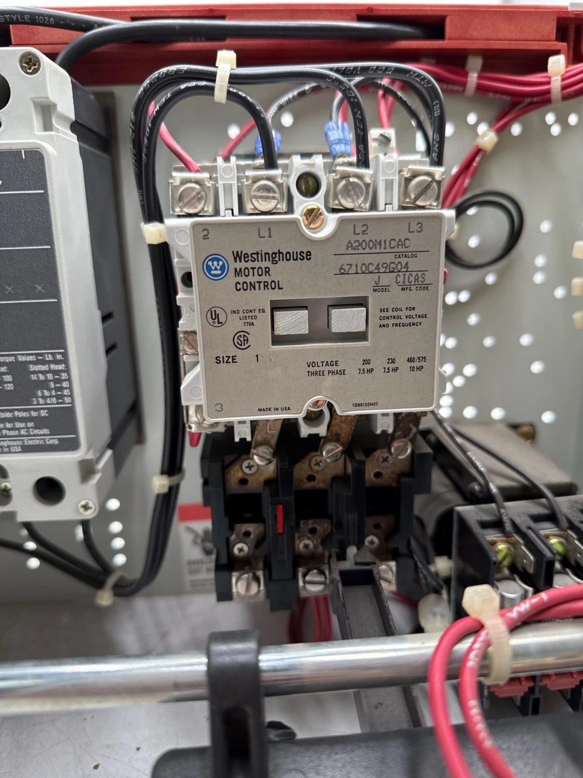 Eaton Freedom 2100 15A 12" MCC Combo Bucket HMCP015E0C Size 1 A200M1CAC 15 Amp Used