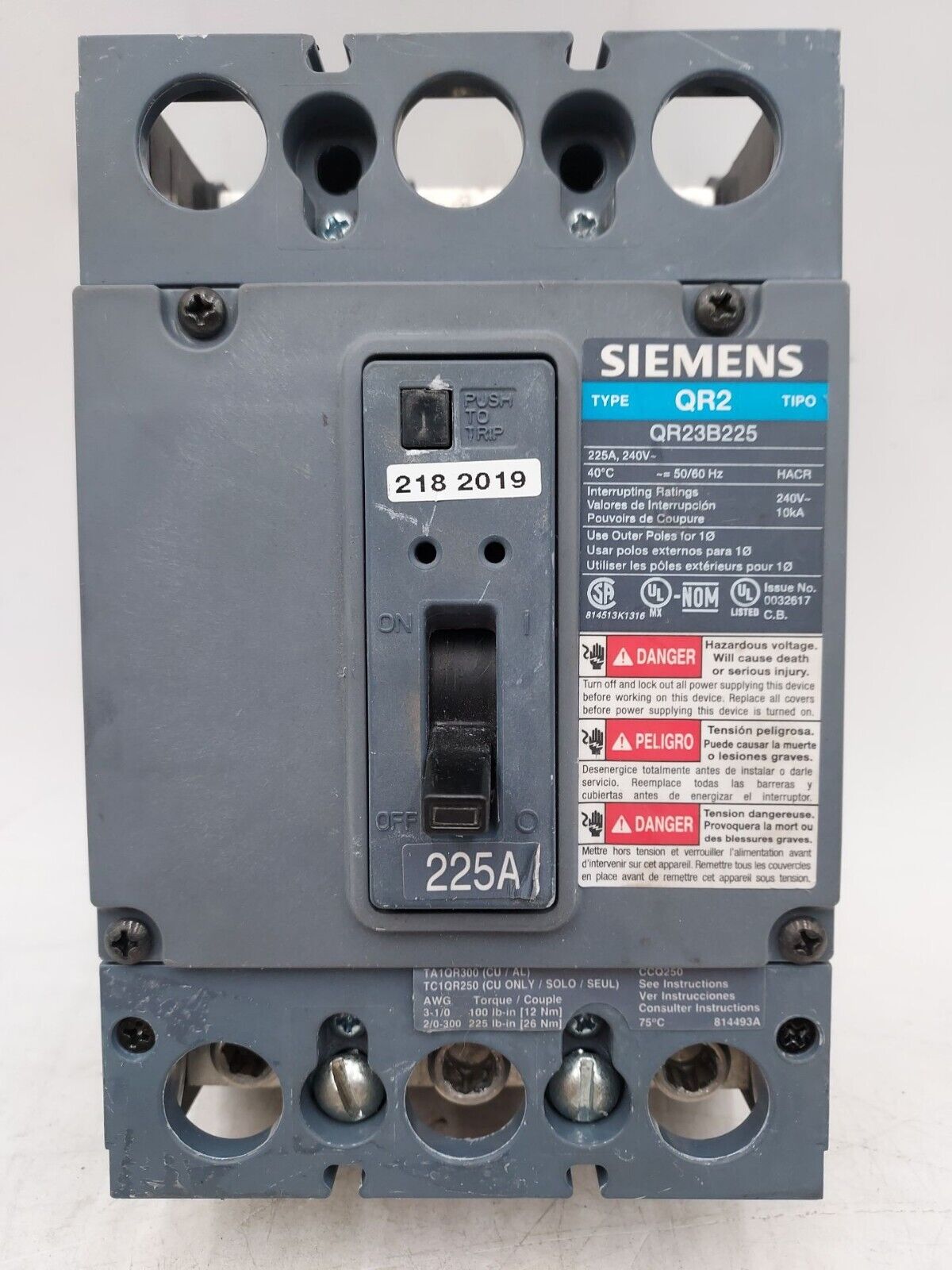 Siemens QR23B225 Used