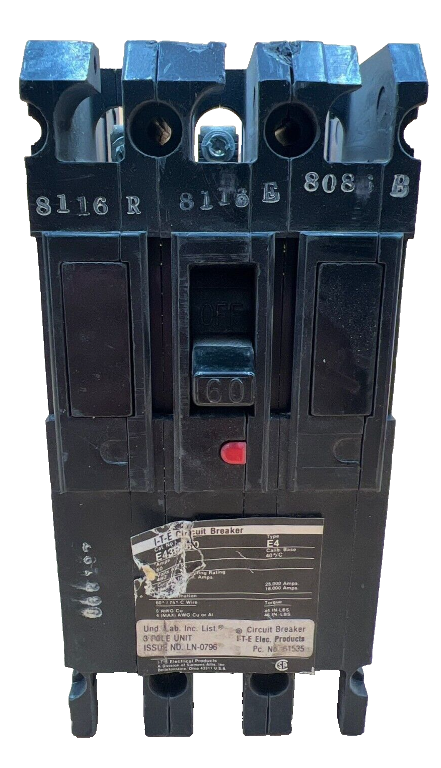 Siemens E43B060 Used