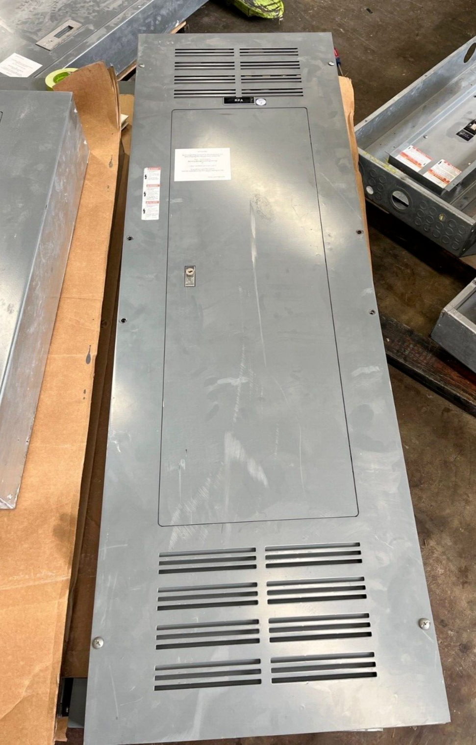 Square D NF Panelboard 400A 600/347V 3PH 4W MLO 54 Circuit Main Lug Indoor Encl P570 Used