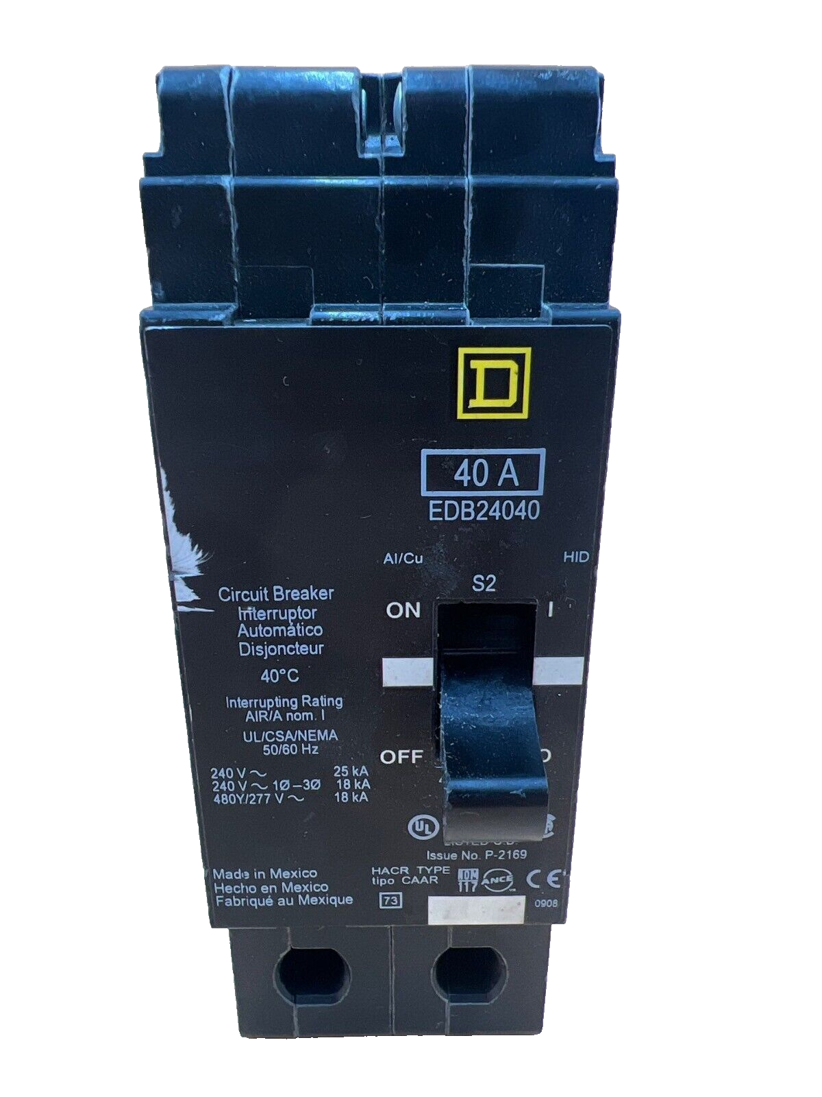 Square D EDB24040 Used
