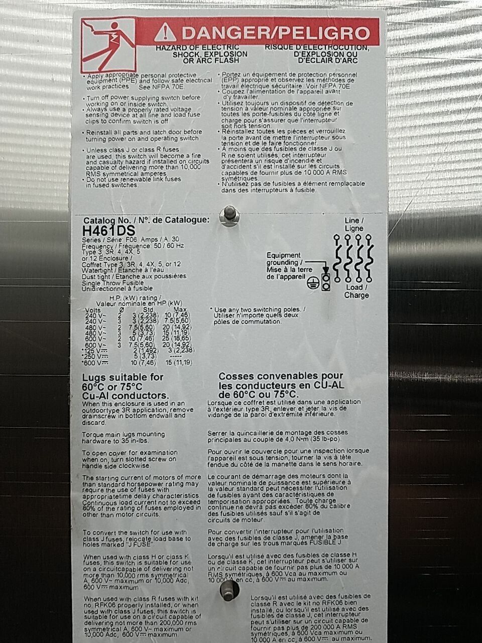 Square D H461DS Used