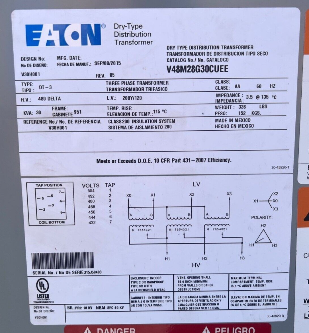 GE V48M28G30CUEE Used