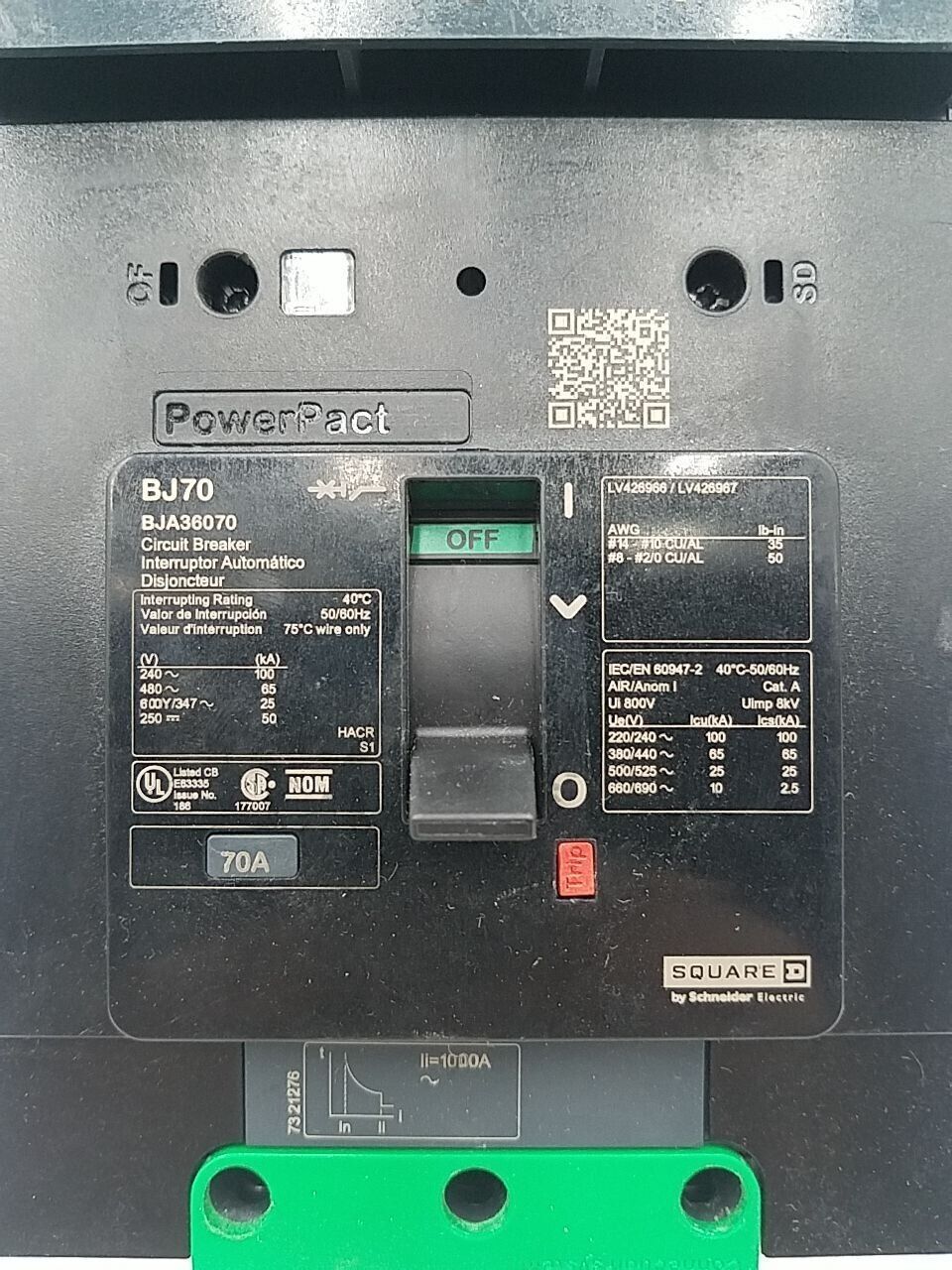 Square D BJA36070 Used