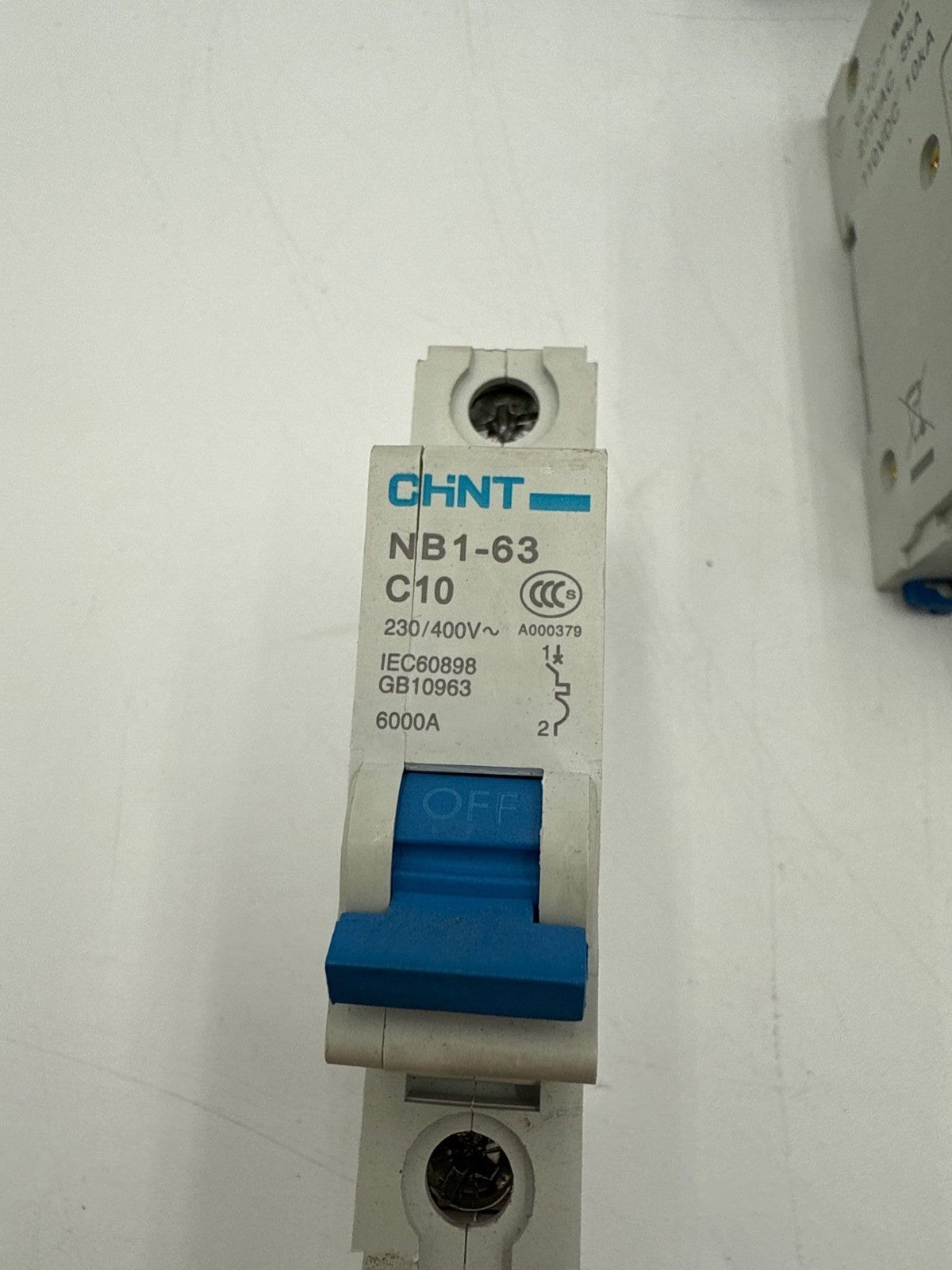 10PC CHINT NB1-63 C10-1P Circuit Breaker 10A 1 Pole 230/480V DIN Rail 10 Amp Used