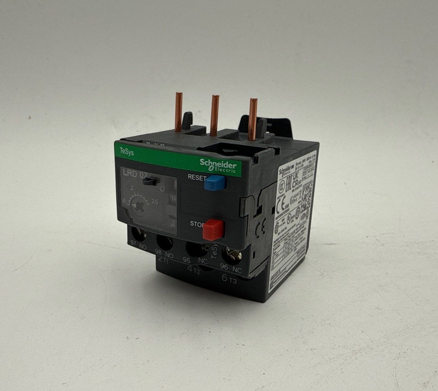 Schneider Electric LRD07 Thermal Overload Relay 1.6-2.5A 3P 600V New