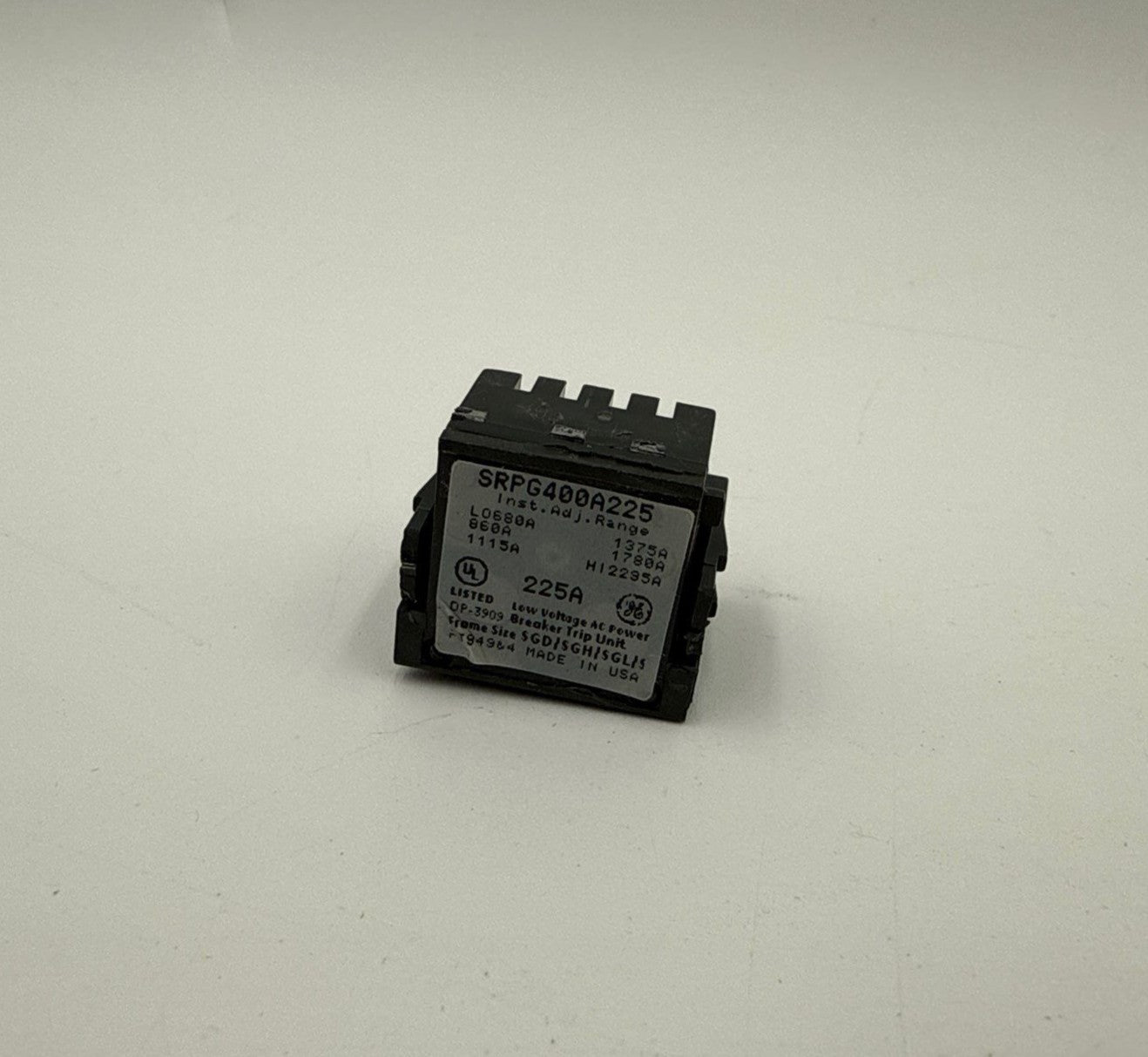 GE SRPG400A225 Rating Plug 225 Amp SRPG400 225A Frame SGDA SGHA SGLA SGPA Used