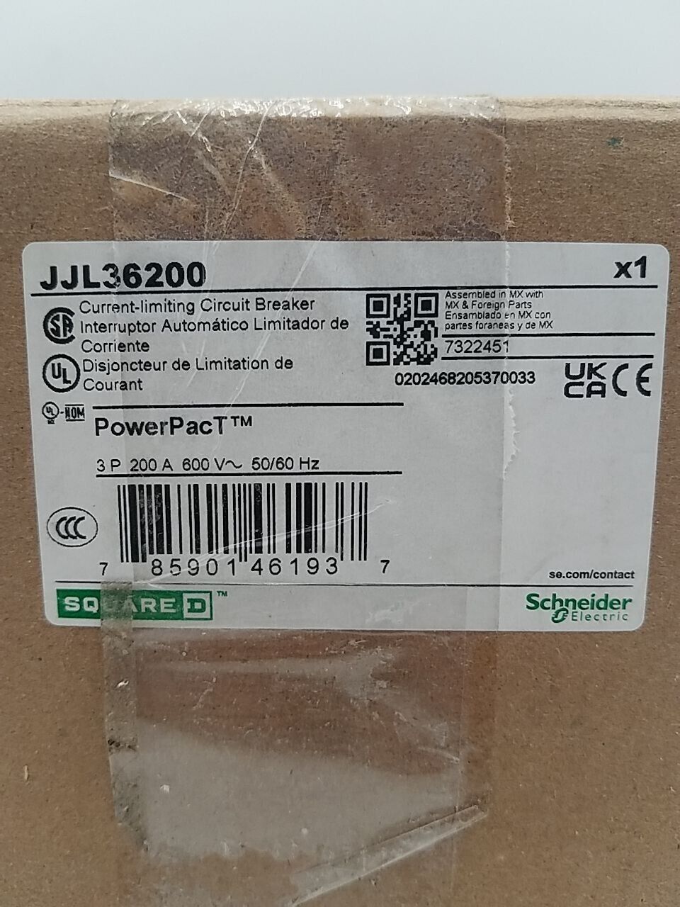 Square D JJL36200 New