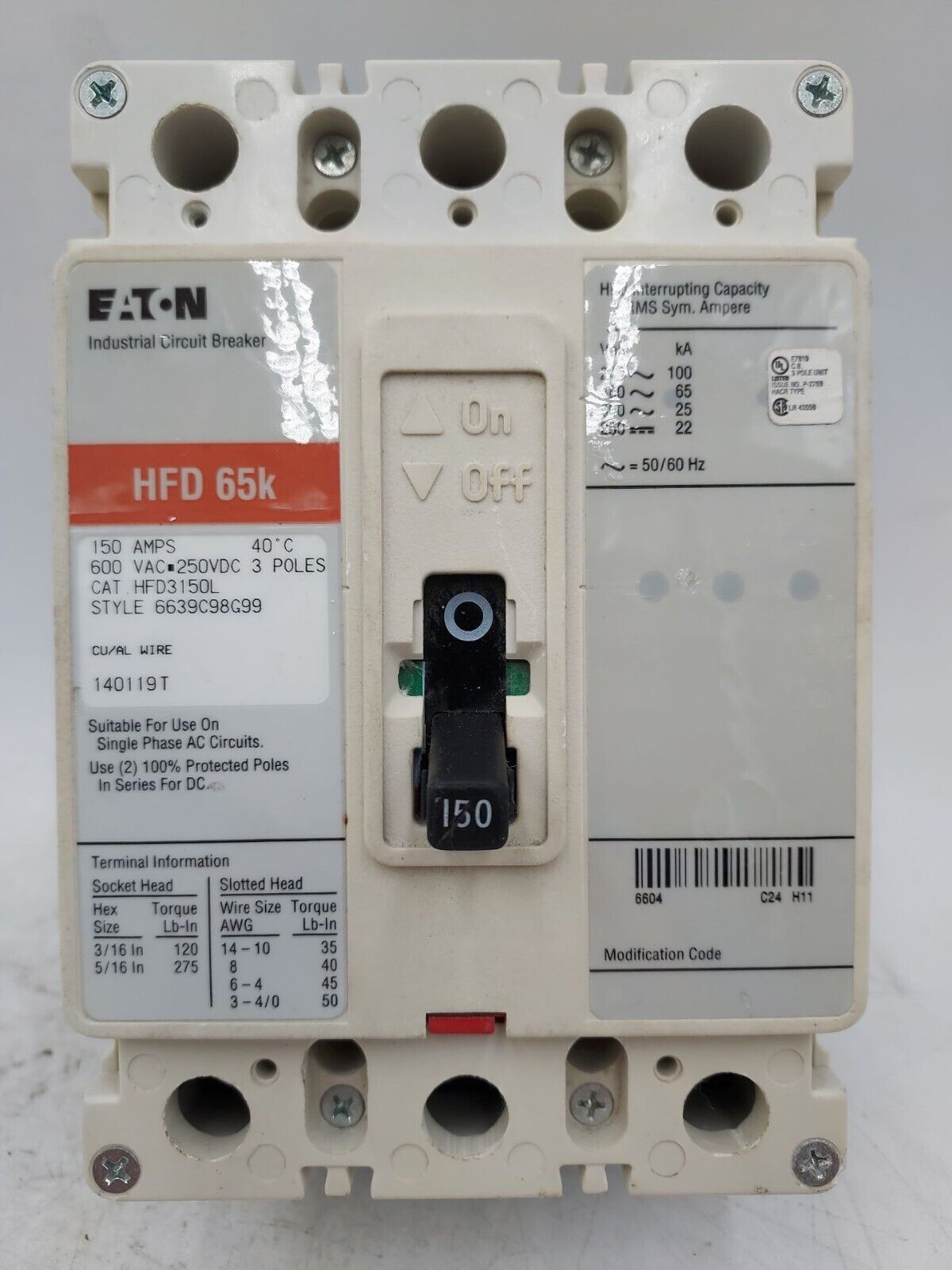 Eaton HFD3150L Used