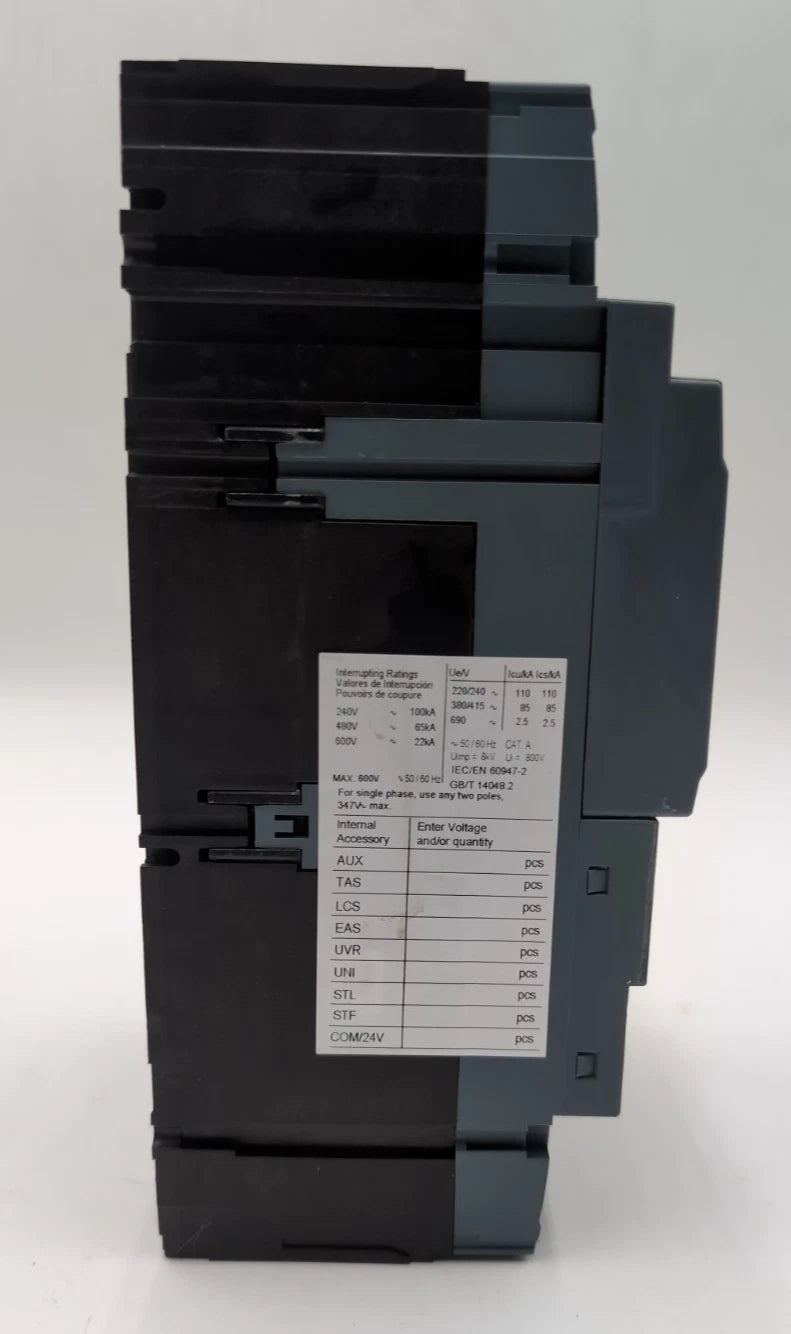 Siemens 3VA6140-6HN31-0AA0 Circuit Breaker 40A 3P 600V 3PH LSI Trip NEW Take Out New