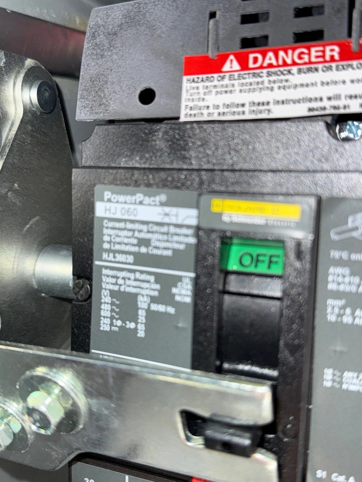 12" Square D Model 6 30 Amp Feeder MCC Bucket HJL36030 Breaker 30A HJL New