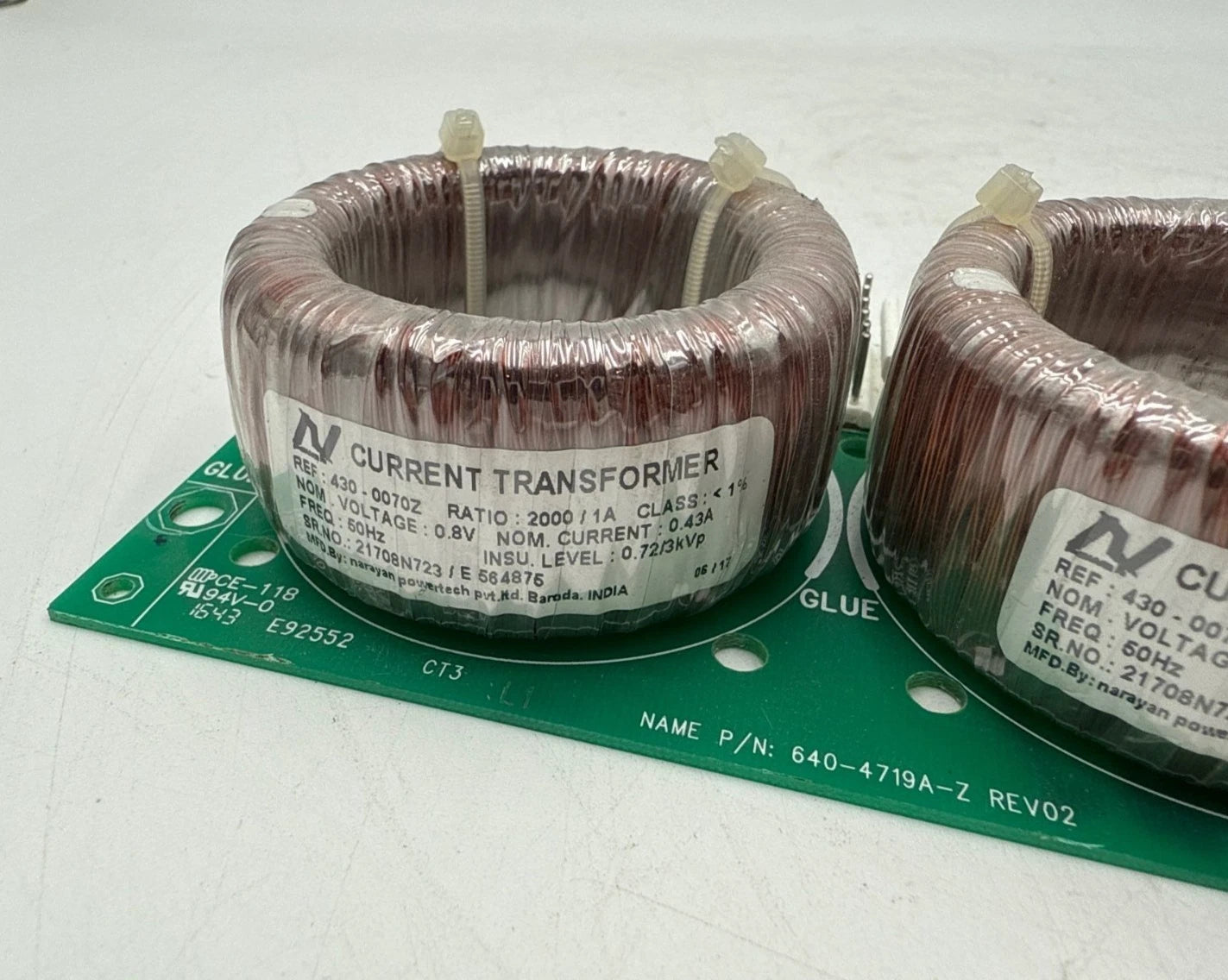 APC 640-4179A-Z Symmetra PX Coil Board 430-0070Z Current Transformer 2000:1A Used